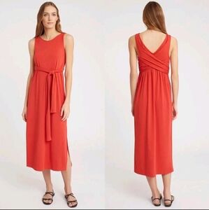 Cuyana Orange Wrap Maxi Dress